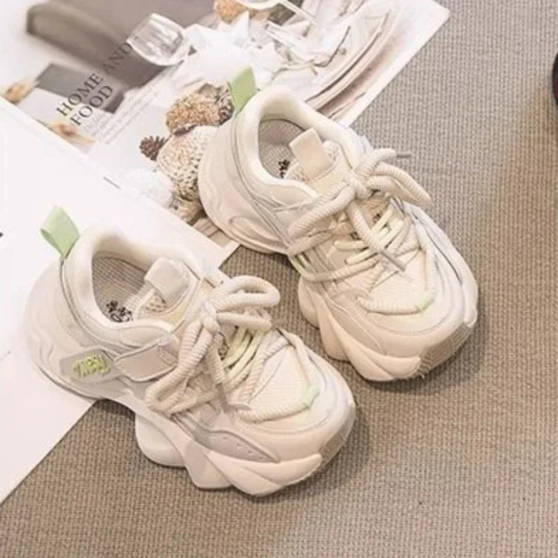 2025 Children Sneakers for Girls Autumn New Fashion Korean Style Soft Comfortable Casual Versatile Keep Warm Cotton Chic Shoes