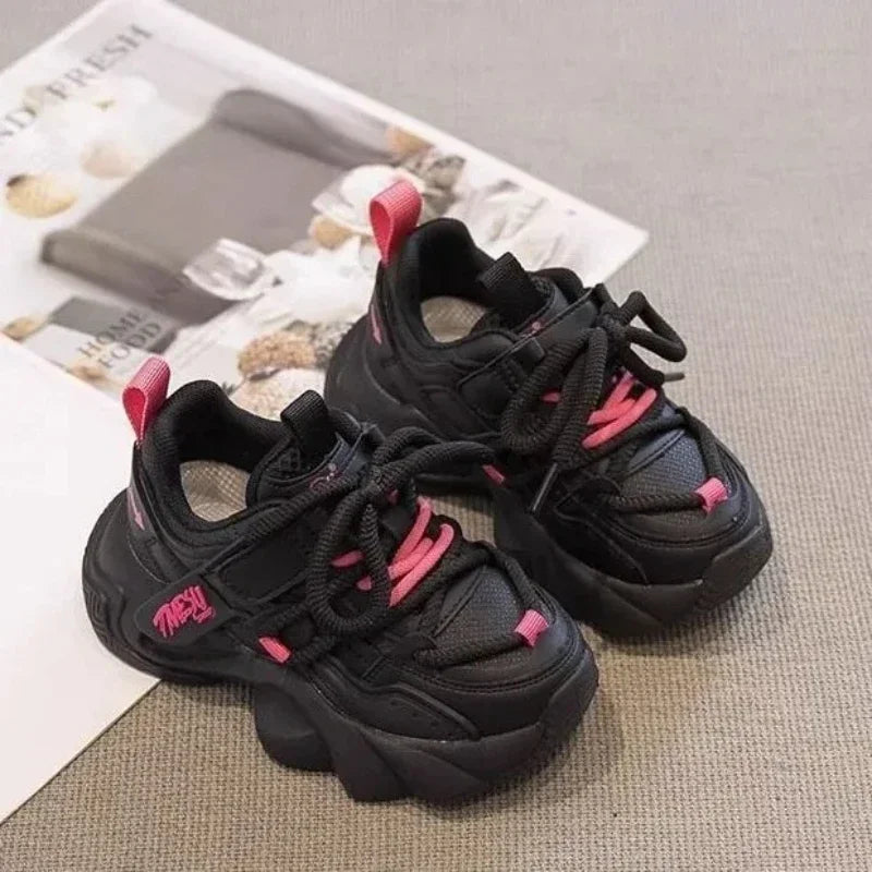 2025 Children Sneakers for Girls Autumn New Fashion Korean Style Soft Comfortable Casual Versatile Keep Warm Cotton Chic Shoes